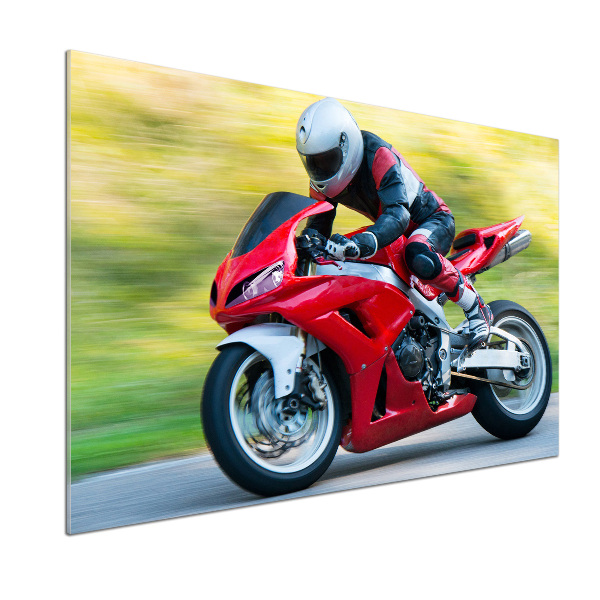 Crédence en verre avec motif Moto