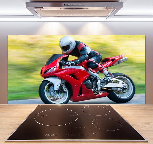 Crédence en verre avec motif Moto