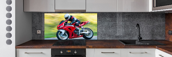 Crédence en verre avec motif Moto