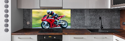 Crédence en verre avec motif Moto