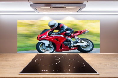 Crédence en verre avec motif Moto