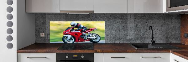 Crédence en verre avec motif Moto