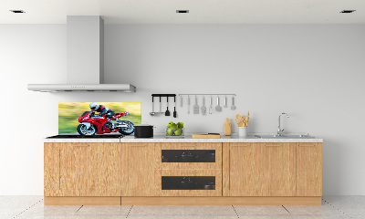 Crédence en verre avec motif Moto
