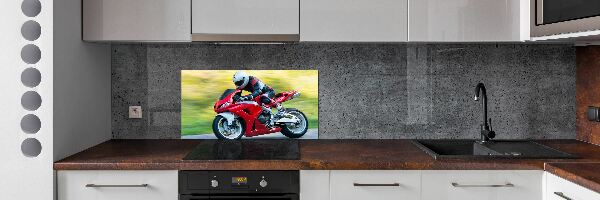 Crédence en verre avec motif Moto