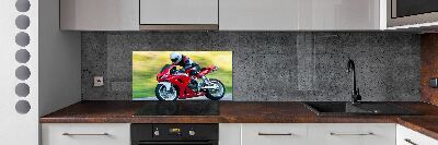 Crédence en verre avec motif Moto