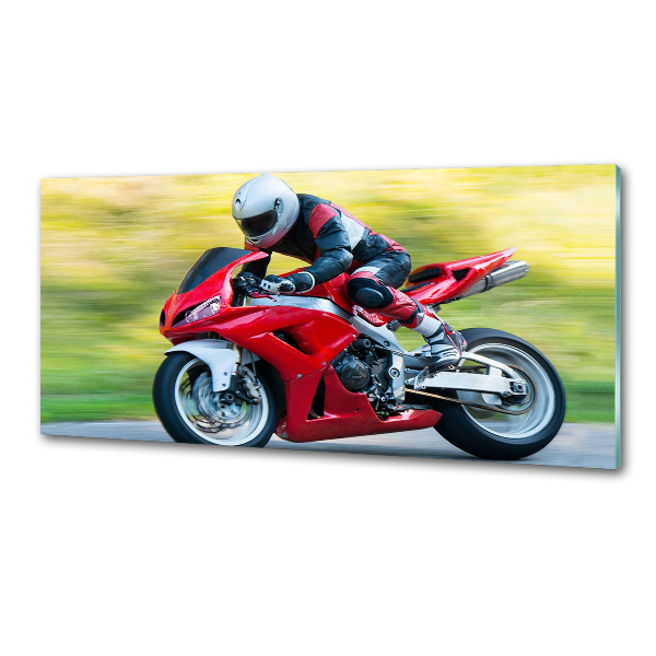 Crédence en verre avec motif Moto