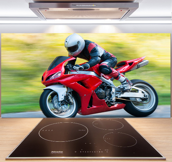 Crédence en verre avec motif Moto