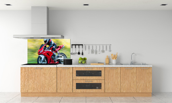 Crédence en verre avec motif Moto