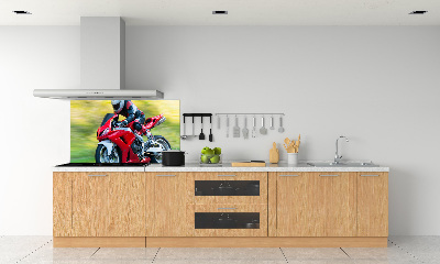 Crédence en verre avec motif Moto