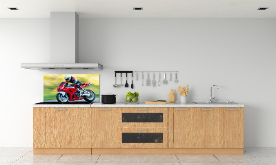 Crédence en verre avec motif Moto