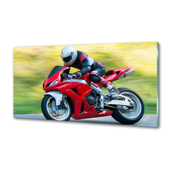 Crédence en verre avec motif Moto