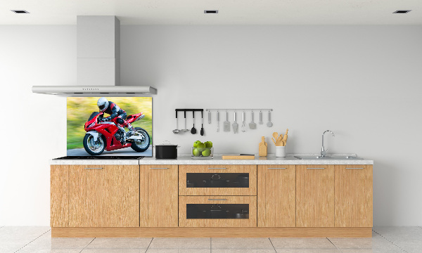 Crédence en verre avec motif Moto