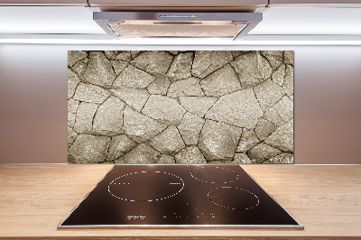 Crédence cuisine en verre trempé Mur de pierres