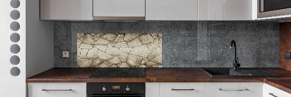 Crédence cuisine en verre trempé Mur de pierres