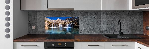 Verre pour crédence Chute d'eau dans les montagnes