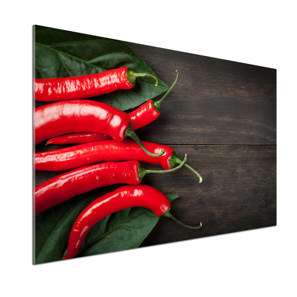Crédence en verre avec motif Piments