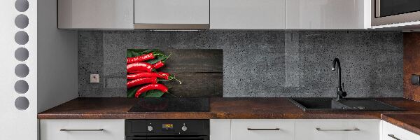 Crédence en verre avec motif Piments
