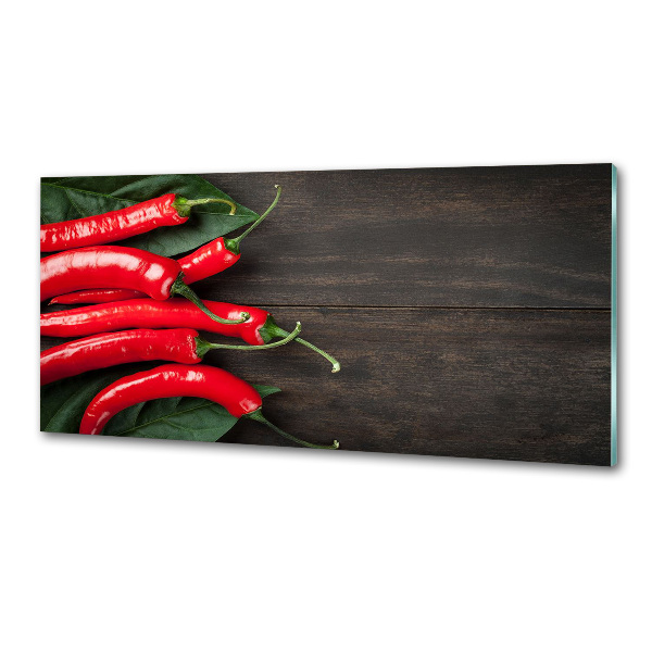 Crédence en verre avec motif Piments