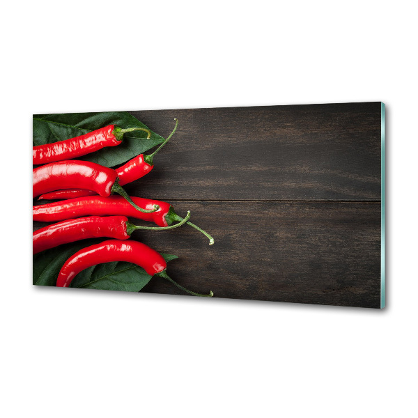 Crédence en verre avec motif Piments