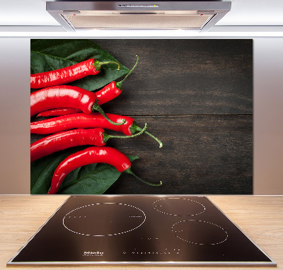 Crédence en verre avec motif Piments
