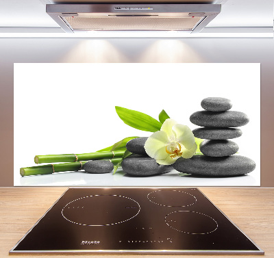Crédence en verre cuisine Fleur d'orchidée