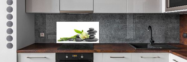Crédence en verre cuisine Fleur d'orchidée