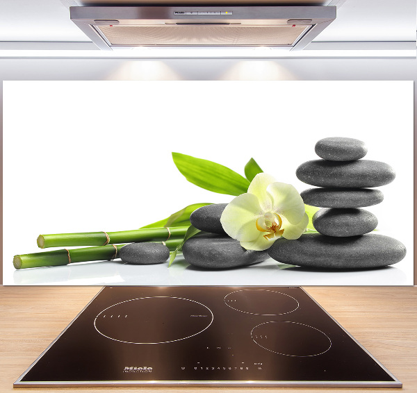 Crédence en verre cuisine Fleur d'orchidée