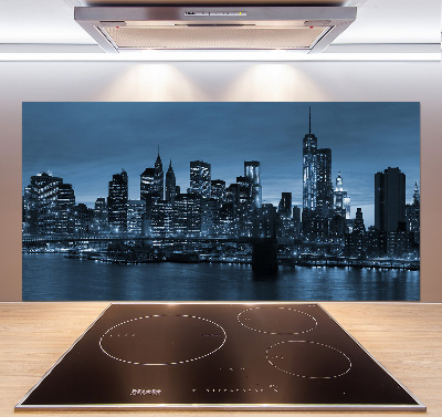 Crédence en verre cuisine New York de nuit