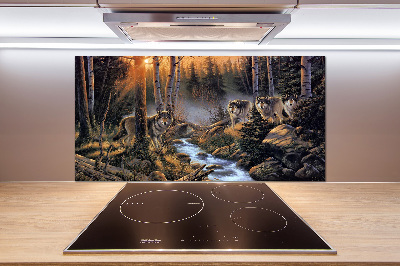 Crédence de cuisine Meute de loups
