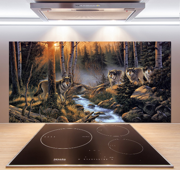 Crédence de cuisine Meute de loups