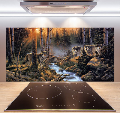 Crédence de cuisine Meute de loups