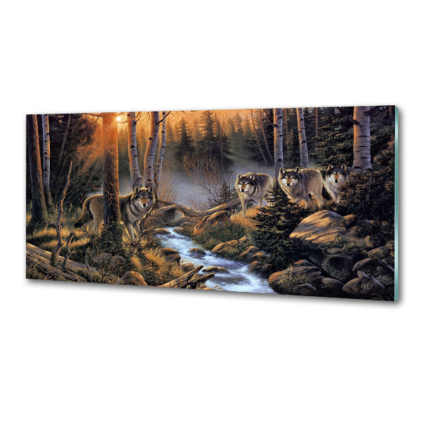 Crédence de cuisine Meute de loups