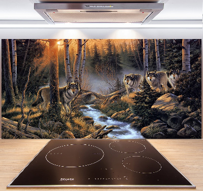Crédence de cuisine Meute de loups