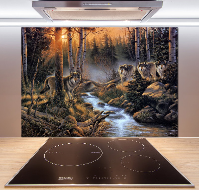 Crédence de cuisine Meute de loups