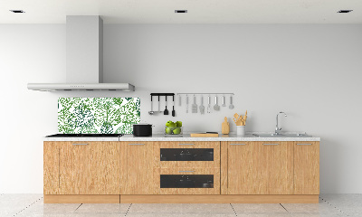 Crédence en verre cuisine Motif des feuilles vertes