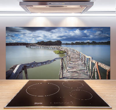 Panneau crédence cuisine Pont en bois