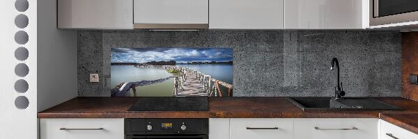 Panneau crédence cuisine Pont en bois