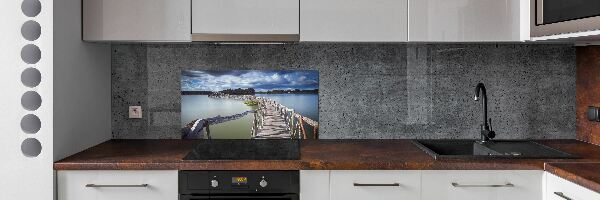 Panneau crédence cuisine Pont en bois