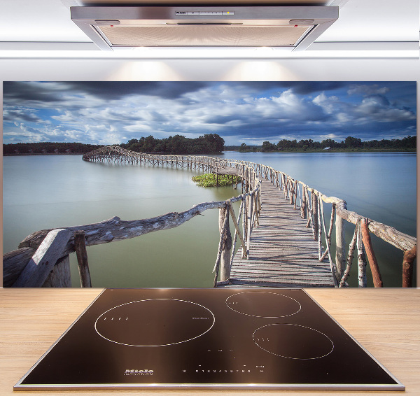 Panneau crédence cuisine Pont en bois