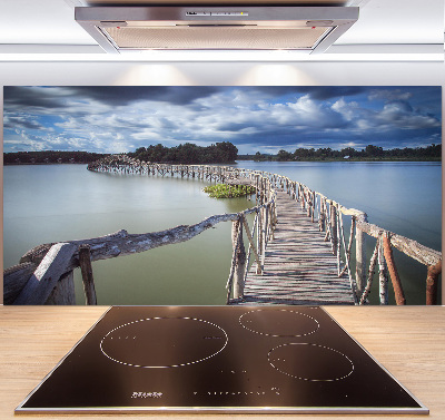 Panneau crédence cuisine Pont en bois