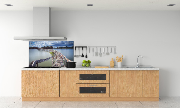 Panneau crédence cuisine Pont en bois