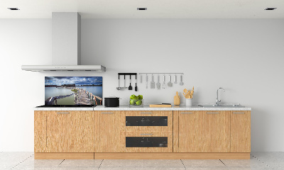 Panneau crédence cuisine Pont en bois