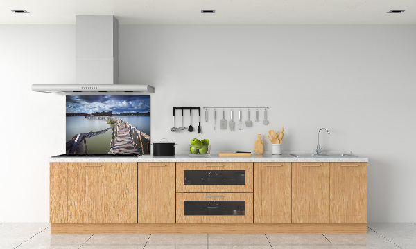 Panneau crédence cuisine Pont en bois