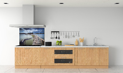 Panneau crédence cuisine Pont en bois