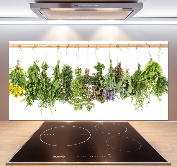 Crédence en verre trempé Herbes sur une ficelle