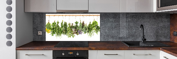 Crédence en verre trempé Herbes sur une ficelle
