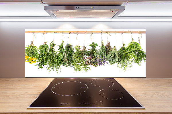 Crédence en verre trempé Herbes sur une ficelle
