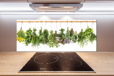 Crédence en verre trempé Herbes sur une ficelle