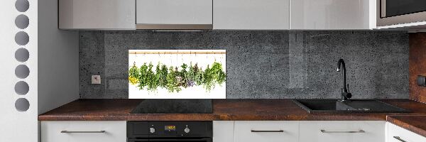 Crédence en verre trempé Herbes sur une ficelle