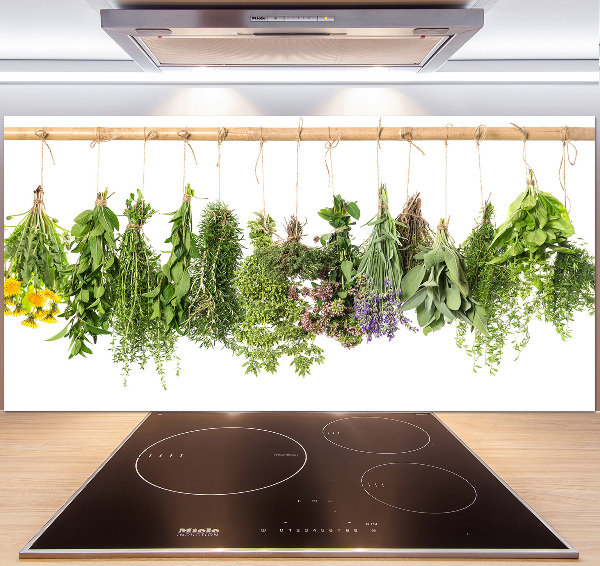 Crédence en verre trempé Herbes sur une ficelle